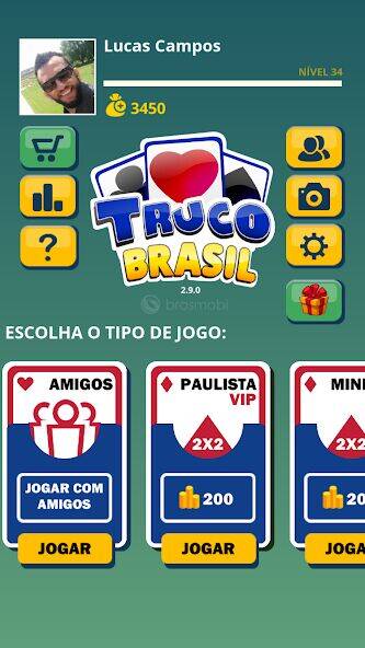 Скачать взломанную Truco Brasil - Truco online [Много монет] MOD apk на Андроид
