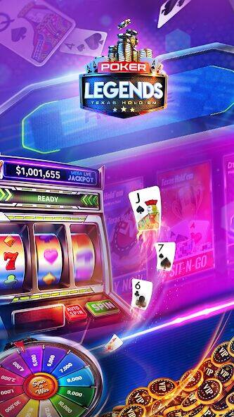 Скачать взломанную Poker Legends - Texas Hold'em [Много денег] MOD apk на Андроид