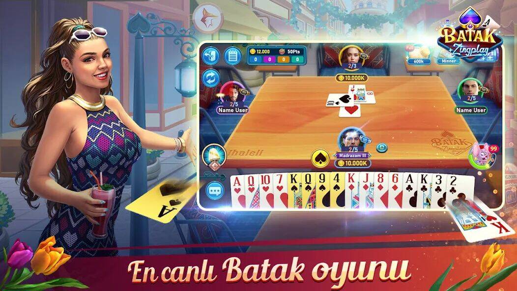 Скачать взломанную Batak ZingPlay [Бесплатные покупки] MOD apk на Андроид