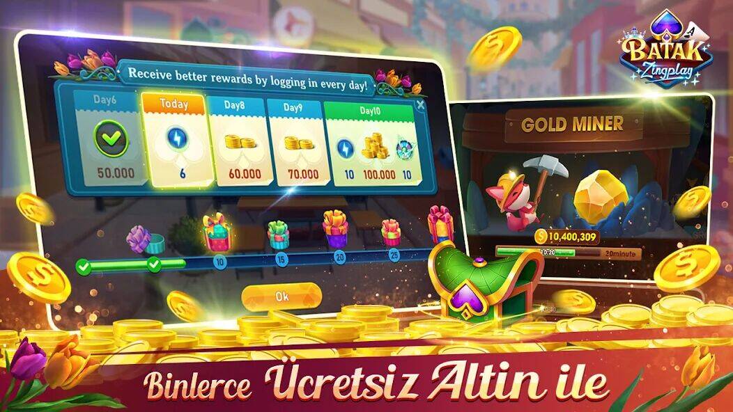 Скачать взломанную Batak ZingPlay [Бесплатные покупки] MOD apk на Андроид