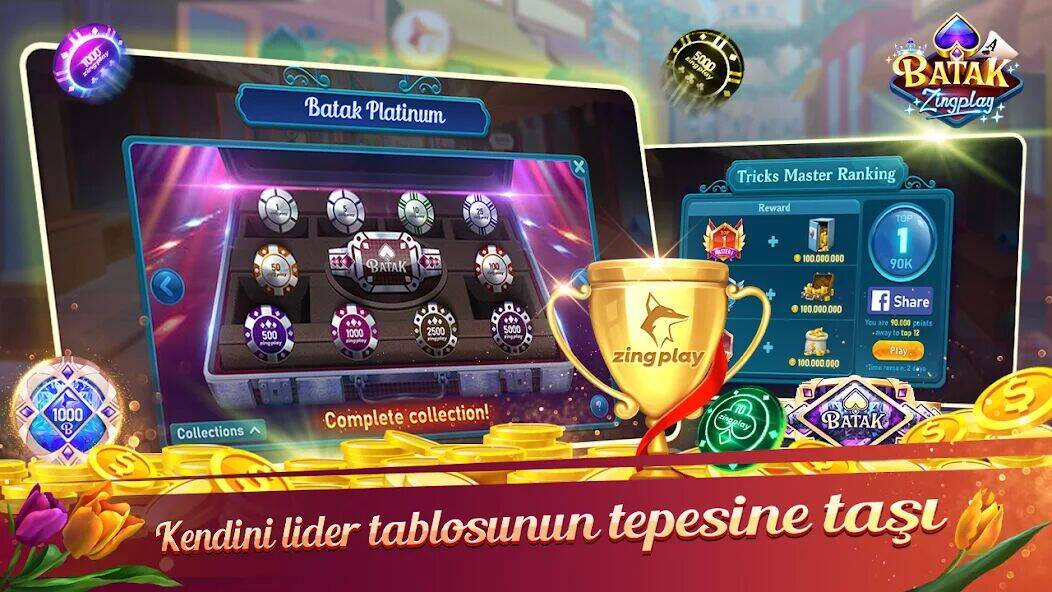 Скачать взломанную Batak ZingPlay [Бесплатные покупки] MOD apk на Андроид