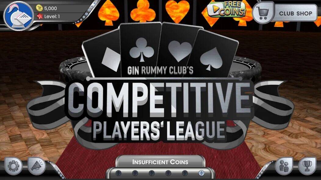 Скачать взломанную Gin Rummy Club [Много денег] MOD apk на Андроид