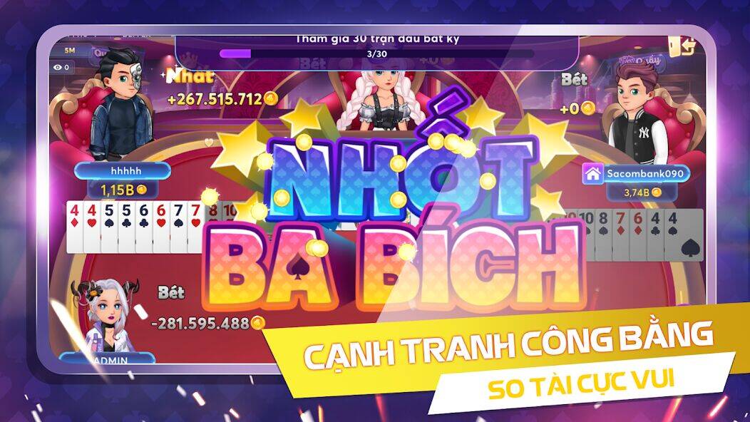 Скачать взломанную Tiến lên chặt heo Cybernetic [Много денег] MOD apk на Андроид