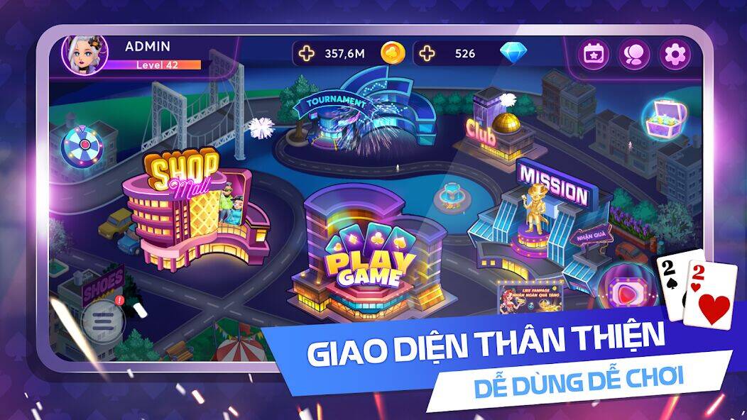 Скачать взломанную Tiến lên chặt heo Cybernetic [Много денег] MOD apk на Андроид