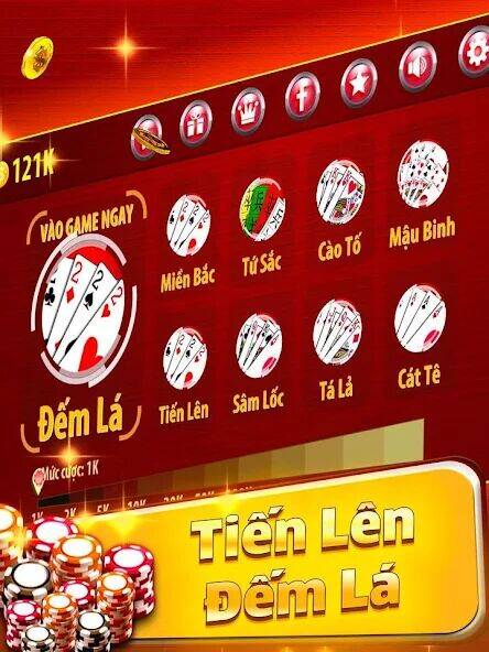 Скачать взломанную Tiến Lên Đếm Lá - Tien Len [Много денег] MOD apk на Андроид