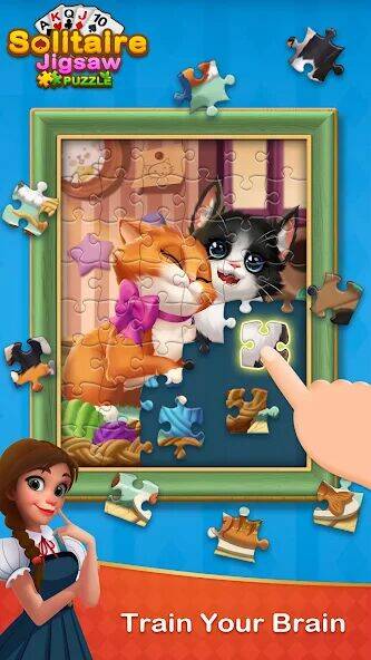 Скачать взломанную Solitaire Jigsaw Puzzle [Много монет] MOD apk на Андроид