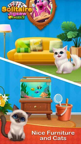 Скачать взломанную Solitaire Jigsaw Puzzle [Много монет] MOD apk на Андроид
