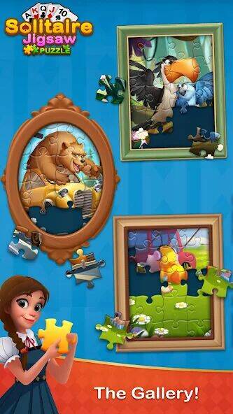 Скачать взломанную Solitaire Jigsaw Puzzle [Много монет] MOD apk на Андроид