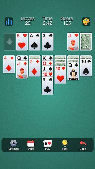Скачать взломанную Solitaire Klondike Classic [Много денег] MOD apk на Андроид