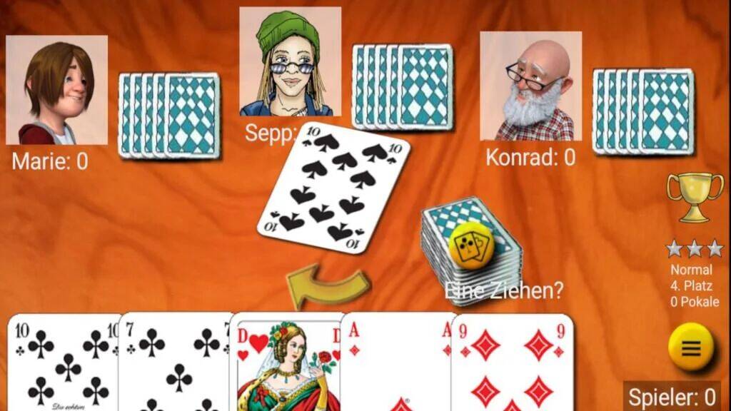 Скачать взломанную Mau Mau am Stammtisch [Много денег] MOD apk на Андроид