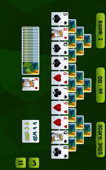 Скачать взломанную TriPeaks Solitaire [Много денег] MOD apk на Андроид