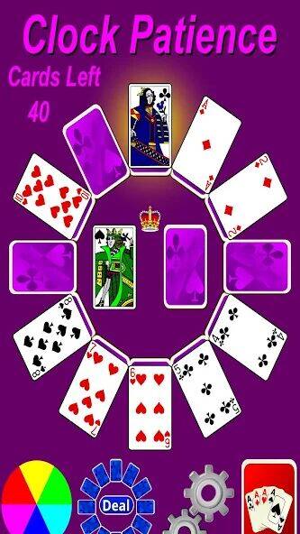 Скачать взломанную Clock Patience Solitaire [Много монет] MOD apk на Андроид