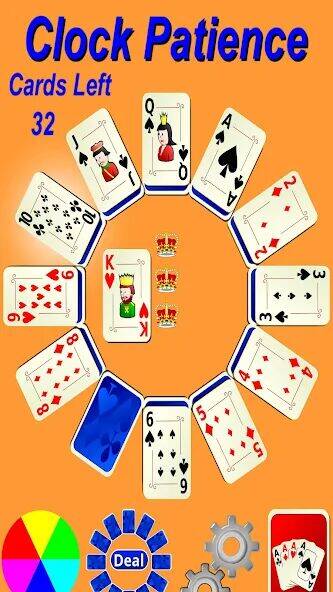Скачать взломанную Clock Patience Solitaire [Много монет] MOD apk на Андроид