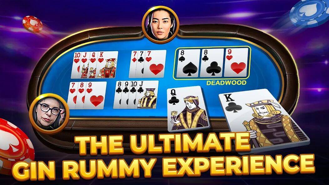 Скачать взломанную Gin Rummy - Card Game [Много монет] MOD apk на Андроид