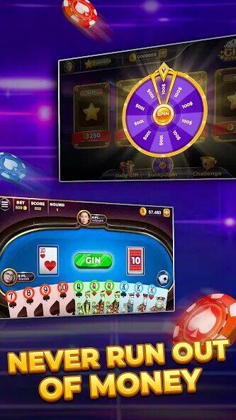 Скачать взломанную Gin Rummy - Card Game [Много монет] MOD apk на Андроид