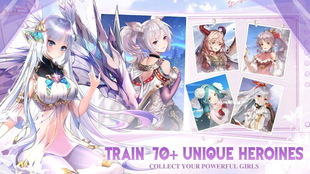 Скачать взломанную Girls' Connect: Idle RPG [Много монет] MOD apk на Андроид