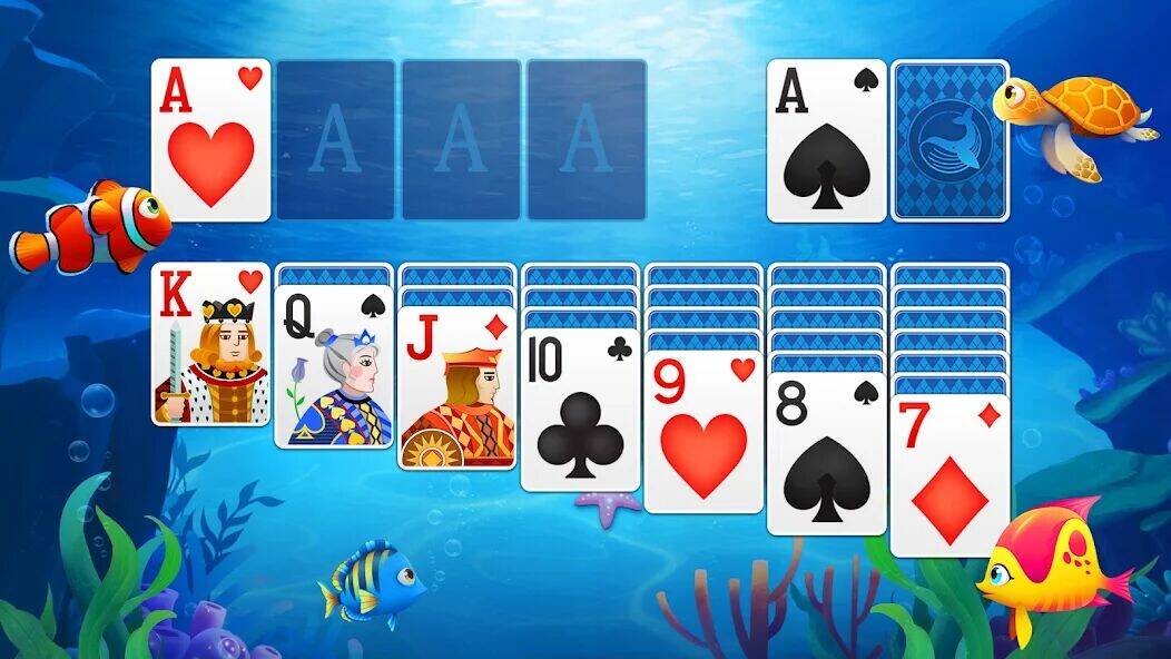 Скачать взломанную Пасьянс Рыбы [Много денег] MOD apk на Андроид