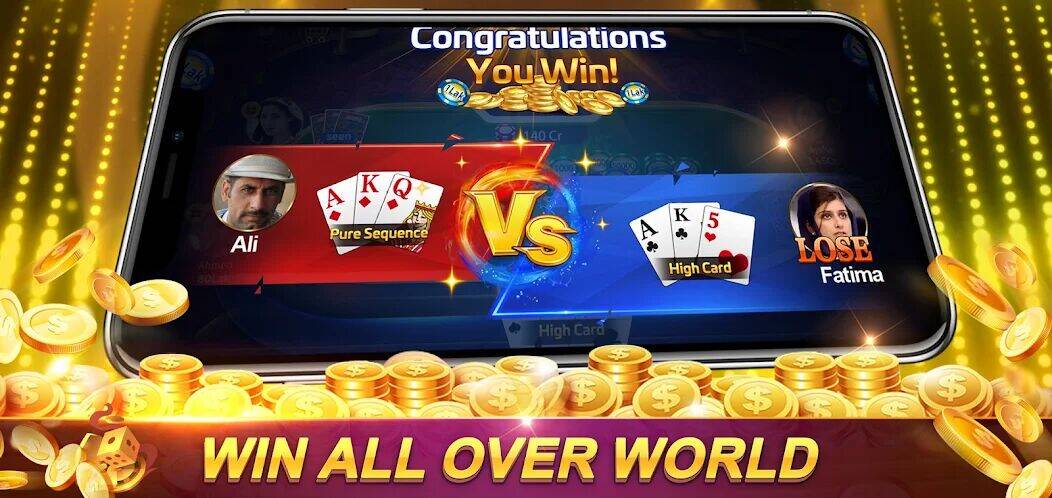 Скачать взломанную Yummy TeenPatti [Много денег] MOD apk на Андроид