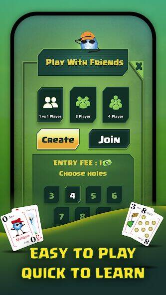 Скачать взломанную Play Nine: Golf Card Game [Много монет] MOD apk на Андроид