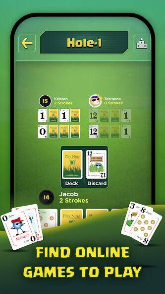 Скачать взломанную Play Nine: Golf Card Game [Много монет] MOD apk на Андроид