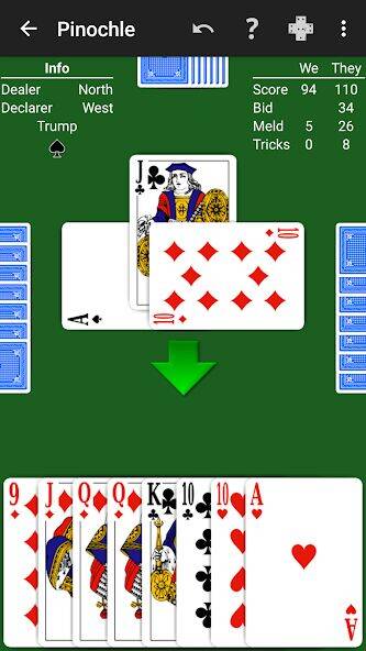 Скачать взломанную Pinochle - Expert AI [Много денег] MOD apk на Андроид