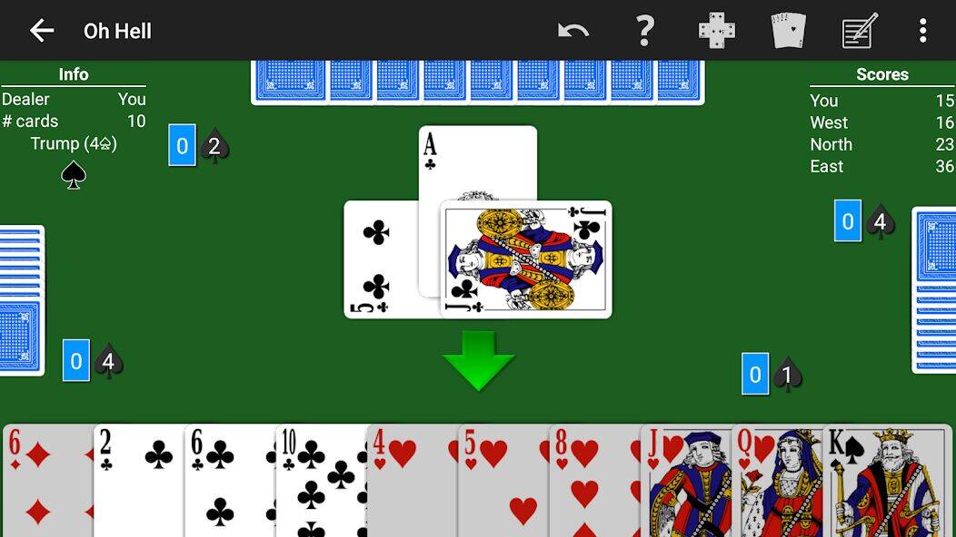 Скачать взломанную Oh Hell - Expert AI [Много монет] MOD apk на Андроид