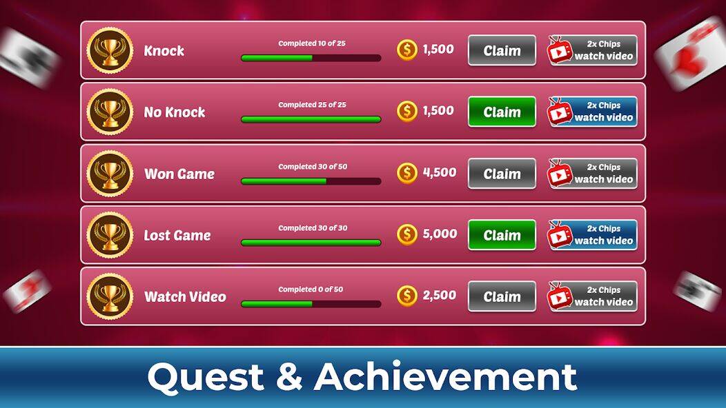 Скачать взломанную Tonk Rummy Card Game [Много денег] MOD apk на Андроид