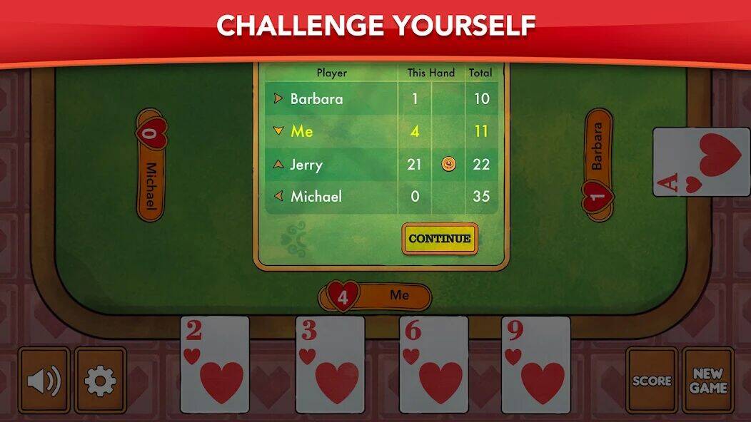 Скачать взломанную Hearts - Card Game Classic [Бесплатные покупки] MOD apk на Андроид