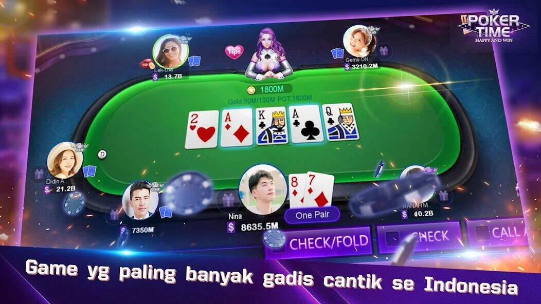 Скачать взломанную Poker Time- Pulsa Texas Holdem [Много монет] MOD apk на Андроид