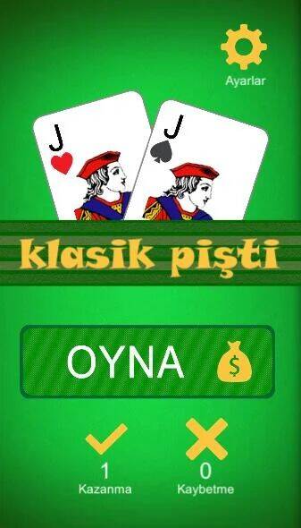 Скачать взломанную Klasik Pişti İnternetsiz [Много монет] MOD apk на Андроид