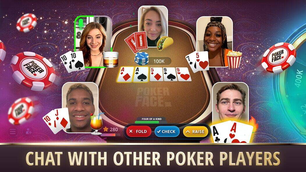 Скачать взломанную Poker Face: Texas Holdem Poker [Много денег] MOD apk на Андроид