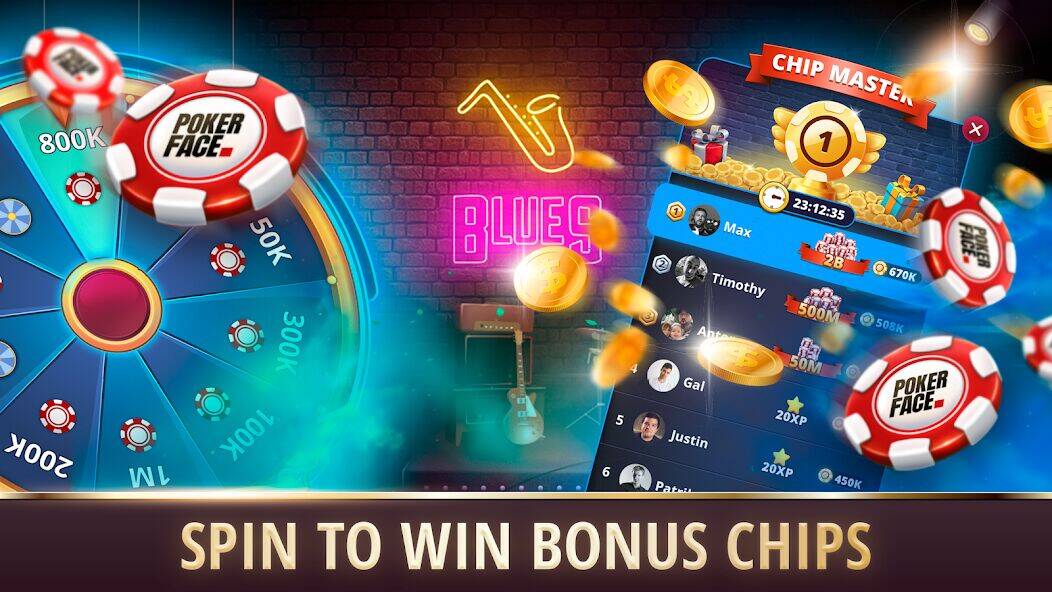 Скачать взломанную Poker Face: Texas Holdem Poker [Много денег] MOD apk на Андроид