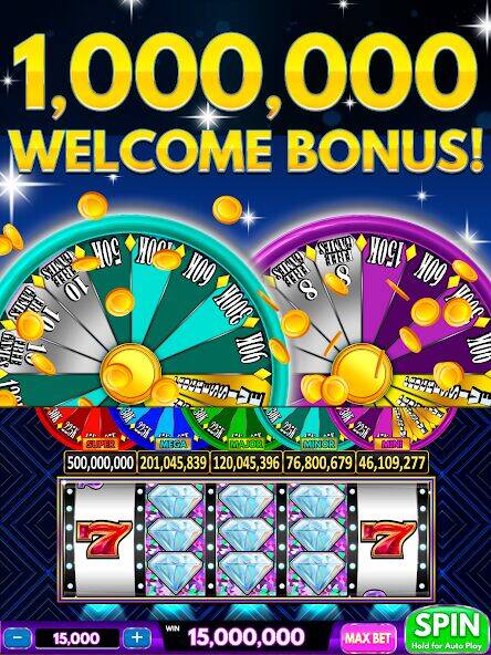 Скачать взломанную Spin Vegas Slots: Slot Games [Много денег] MOD apk на Андроид
