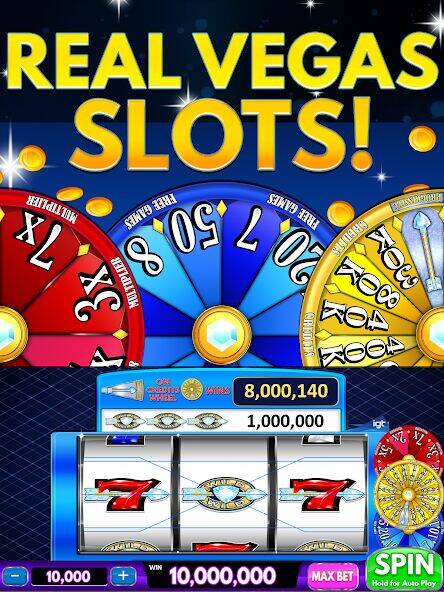 Скачать взломанную Spin Vegas Slots: Slot Games [Много денег] MOD apk на Андроид