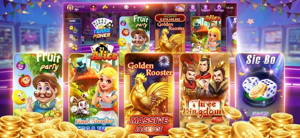 Скачать взломанную Happy Poker Slots [Много монет] MOD apk на Андроид