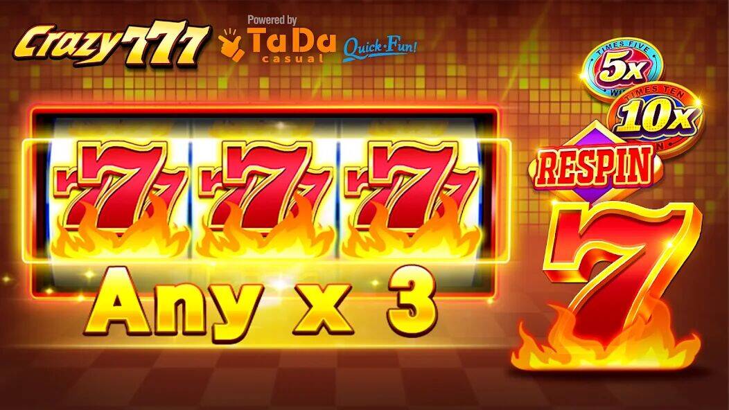 Скачать взломанную Crazy 777 Slot-TaDa Games [Много монет] MOD apk на Андроид