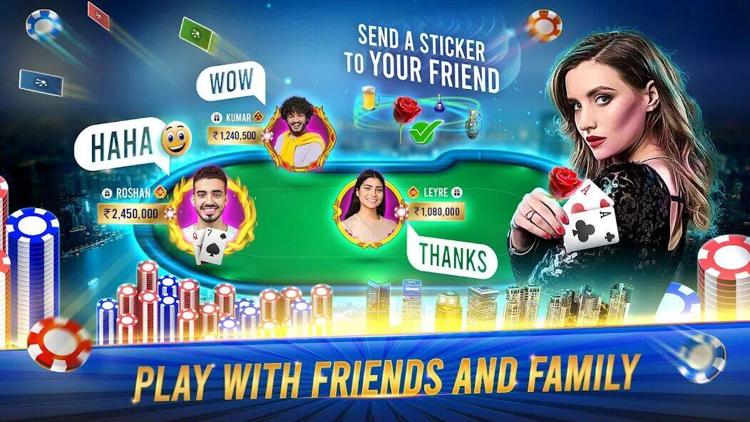 Скачать взломанную Teen Patti Gold Card Game [Много монет] MOD apk на Андроид