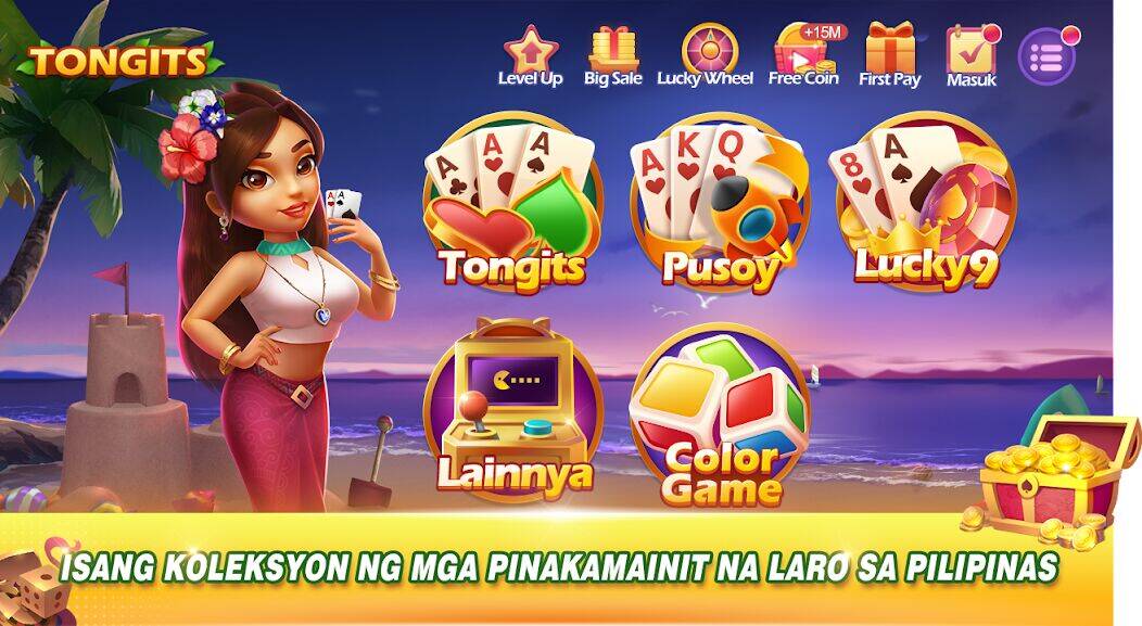 Скачать взломанную Tongits Slots - Pusoy, Lucky9 [Много монет] MOD apk на Андроид