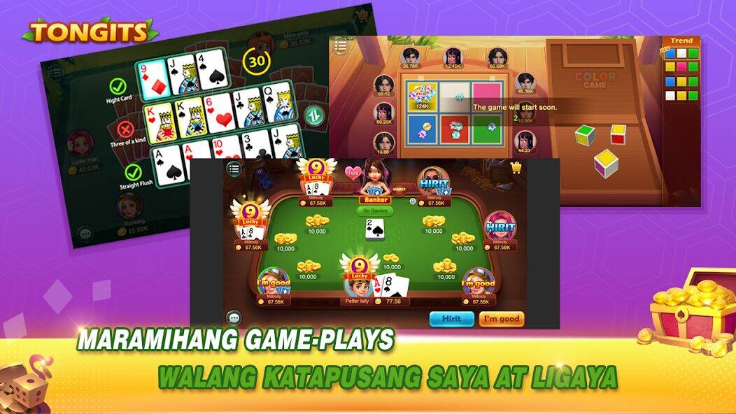 Скачать взломанную Tongits Slots - Pusoy, Lucky9 [Много монет] MOD apk на Андроид
