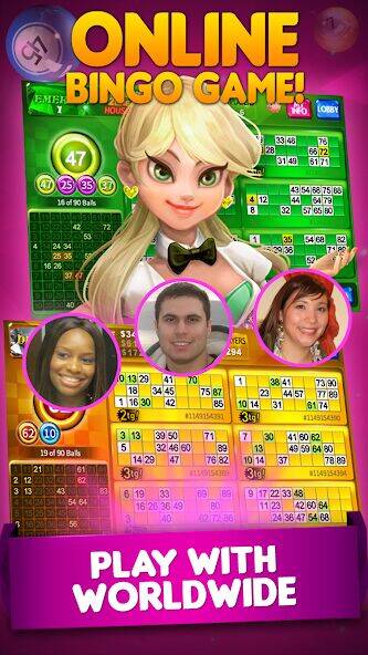 Скачать взломанную Bingo 90 Live: Vegas Slots [Много денег] MOD apk на Андроид