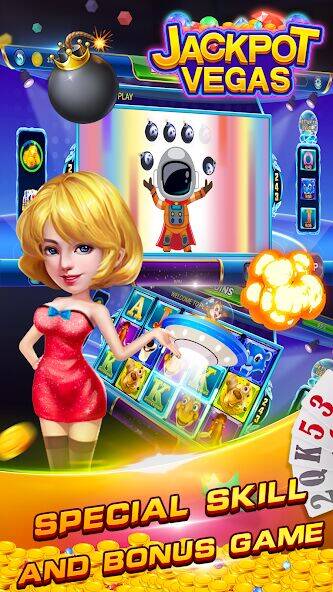 Скачать взломанную Jackpot Vegas casino slots! [Много денег] MOD apk на Андроид