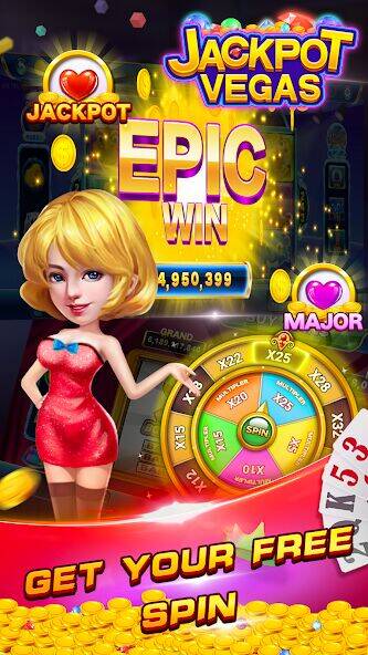 Скачать взломанную Jackpot Vegas casino slots! [Много денег] MOD apk на Андроид