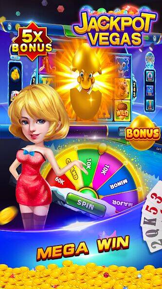 Скачать взломанную Jackpot Vegas casino slots! [Много денег] MOD apk на Андроид