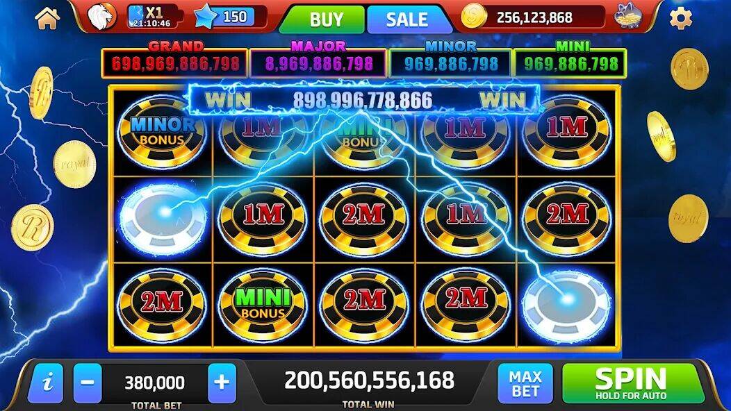 Скачать взломанную Royal Jackpot Casino Machines [Много монет] MOD apk на Андроид