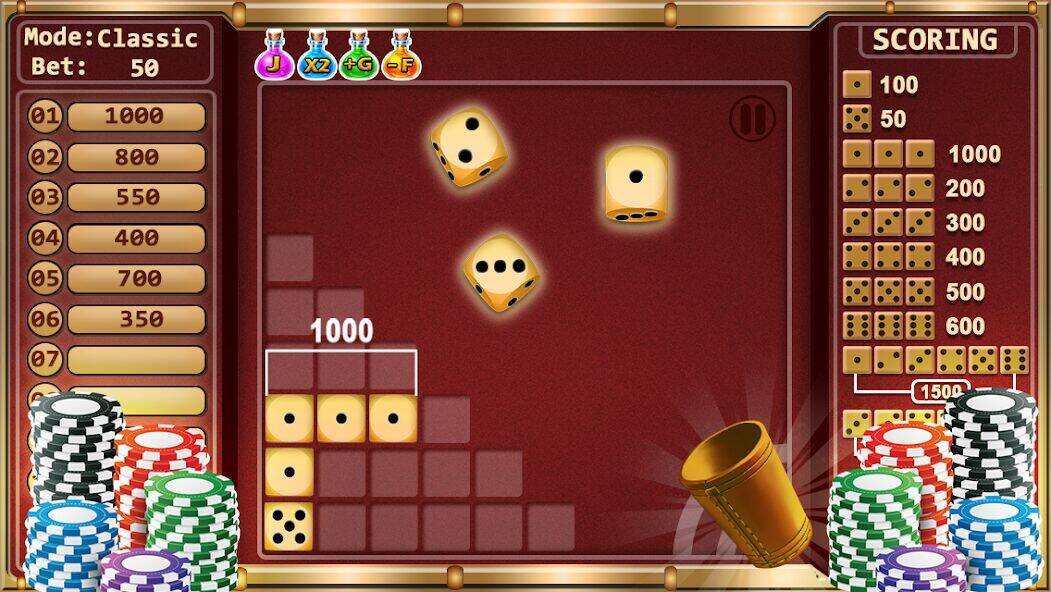 Скачать взломанную Farkle - Dice Game [Мод меню] MOD apk на Андроид