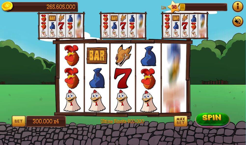 Скачать взломанную Slot Gallina 4 [Много денег] MOD apk на Андроид