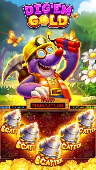 Скачать взломанную Fat Cat Casino - Slots Game [Много денег] MOD apk на Андроид