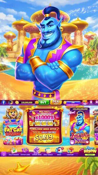 Скачать взломанную Fat Cat Casino - Slots Game [Много денег] MOD apk на Андроид
