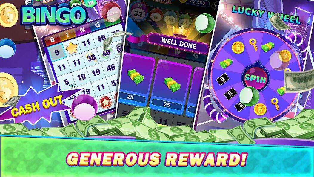 Скачать взломанную Win real money Bingo- Big Cash [Много денег] MOD apk на Андроид
