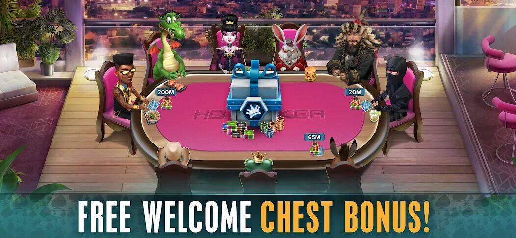 Скачать взломанную HD Poker: Texas Holdem Casino [Мод меню] MOD apk на Андроид